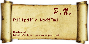 Pilipár Noémi névjegykártya